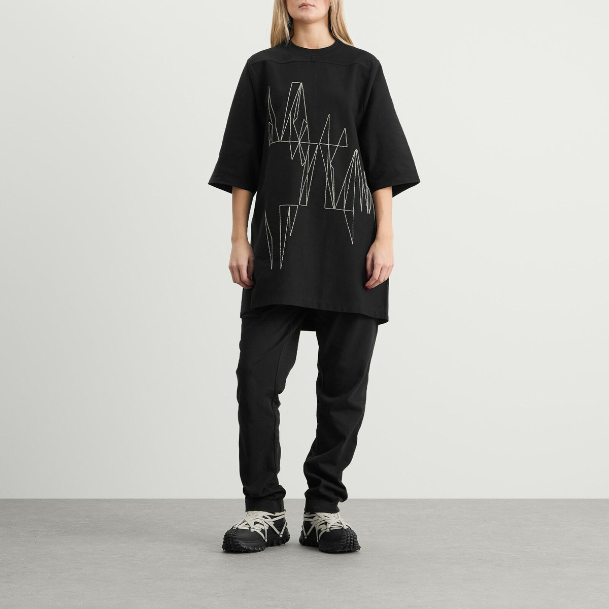 Rick Owens x Moncler Jumbo Short Sleeve T-Shirt in Black