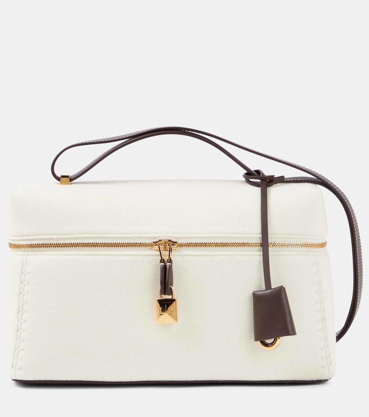 Loro Piana Extra Bag leather-trimmed shoulder bag