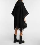Moncler - Fringe-trimmed hooded wool cape