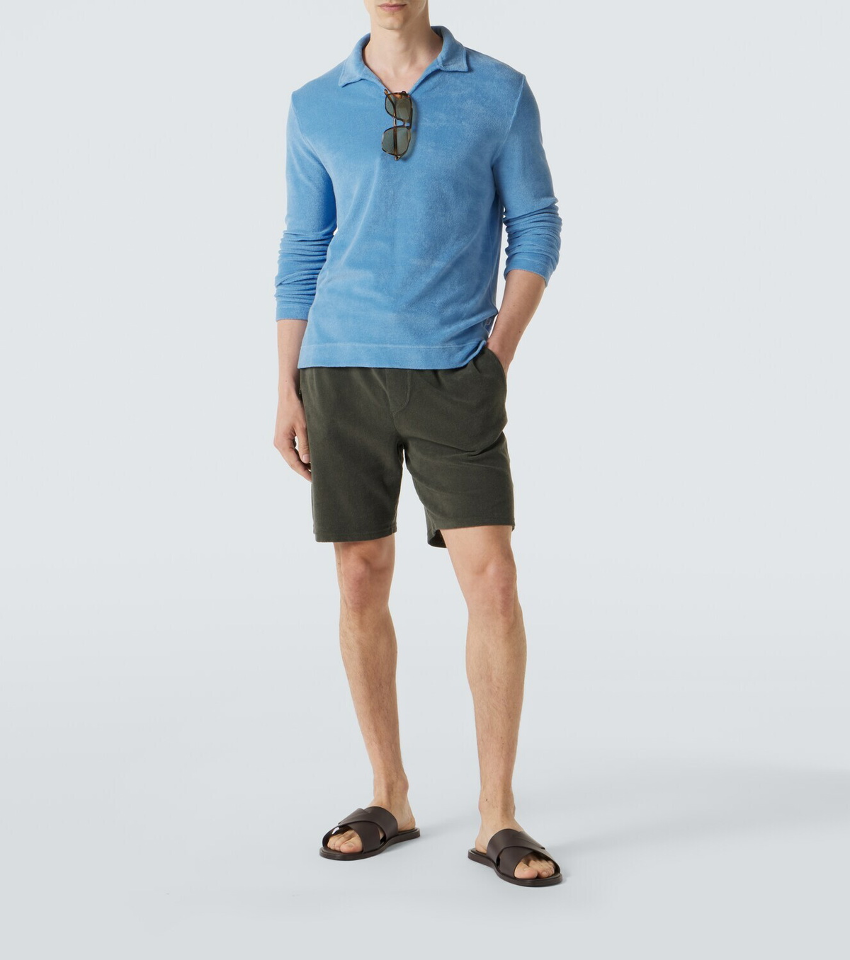 Fedeli Cotton terry polo shirt