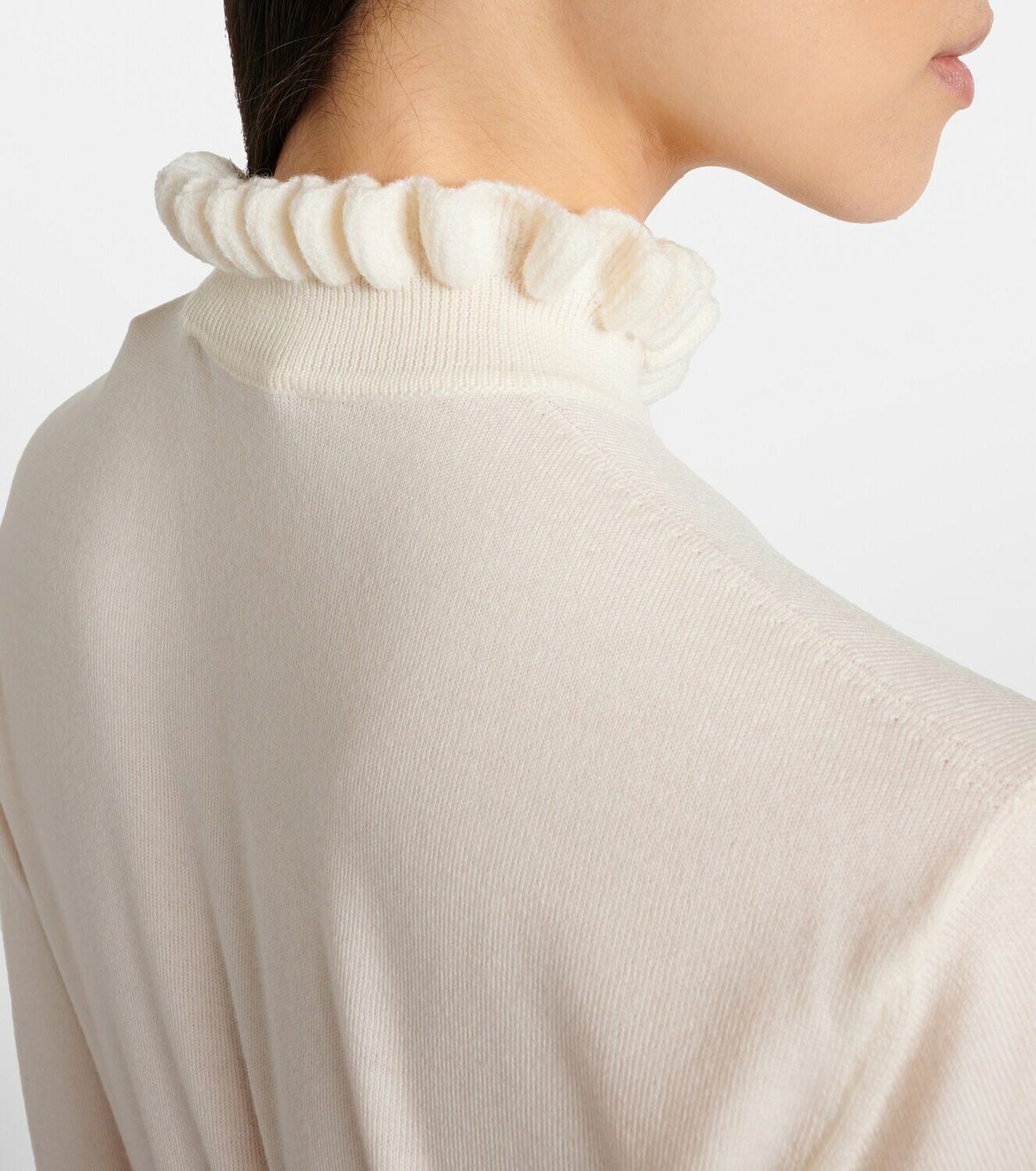 McQueen Scalloped wool-blend sweater