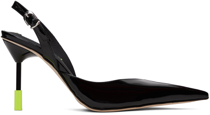 Photo: MSGM Black Pointed Sling Back Heels