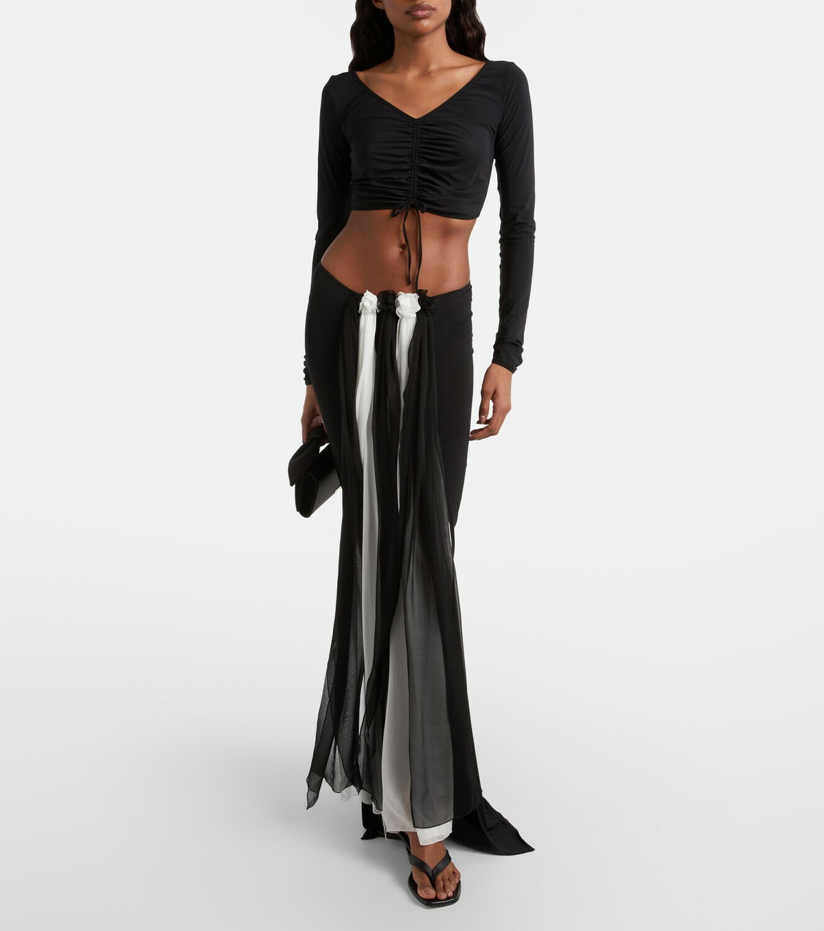 Nensi Dojaka Ruched crop top
