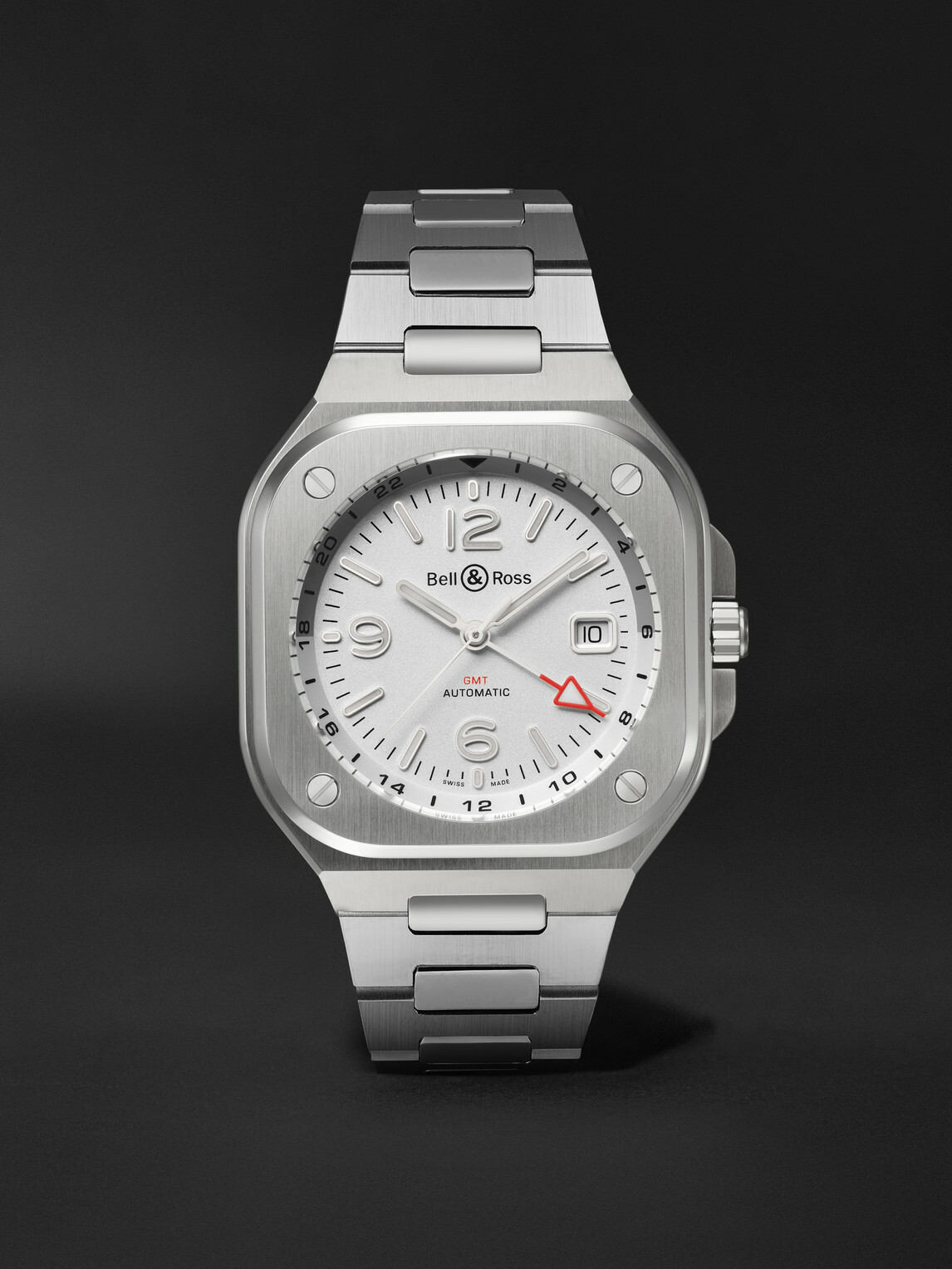 Bell & Ross - BR 05 GMT Automatic 41mm Stainless Steel Watch, Ref. No. BR05G-SI-ST/SST