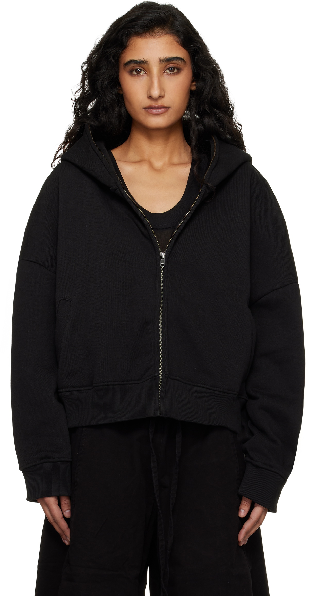 Entire Studios Black Eternal Zip Hoodie