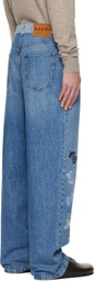 Marni Blue Embroidered Jeans