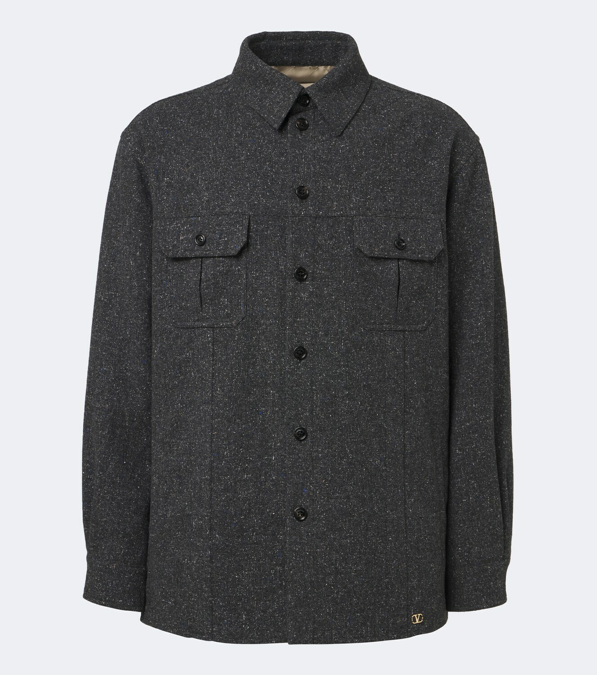 Valentino VLogo wool and silk-blend overshirt