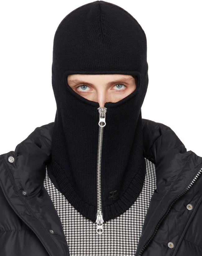 Photo: Courrèges Black Zipped Wool Balaclava