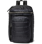 Moncler - New Yannick Leather-Trimmed Quilted Shell Backpack - Men - Navy