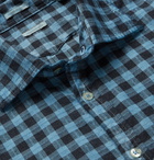 Massimo Alba - Slim-Fit Checked Cotton-Flannel Shirt - Blue