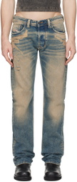 Diesel Blue Straight 1985 Larkee 09k32 Jeans