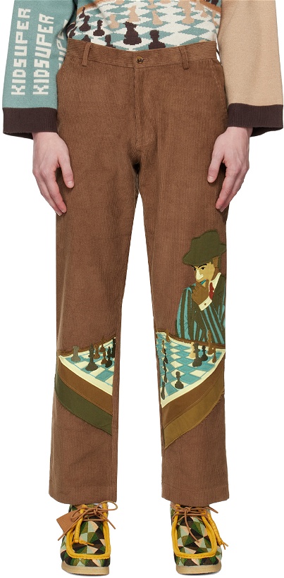 Photo: KidSuper Brown Chess Not Checkers Trousers