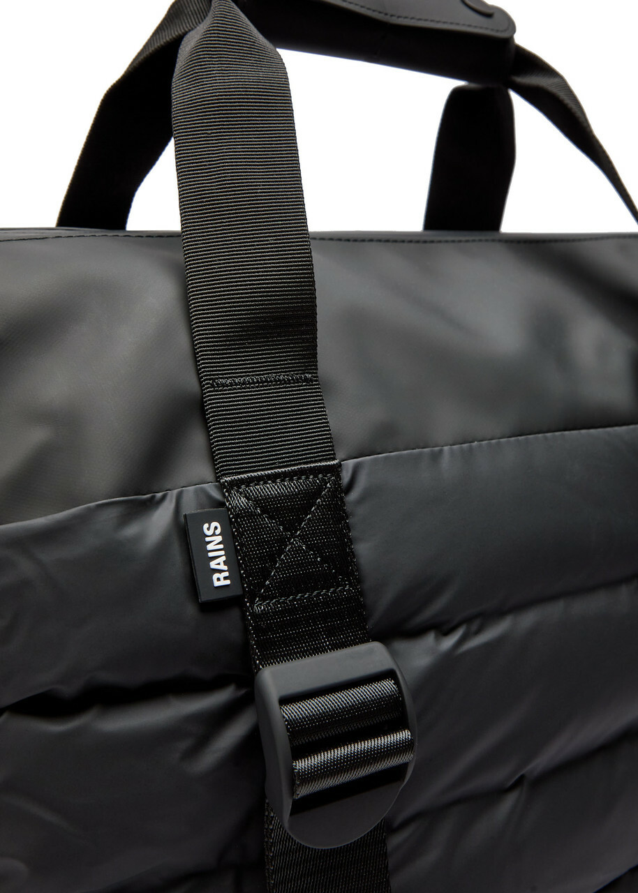 Rains Puffer Weekend Quilted Rubberised Holdall - Black - One Size