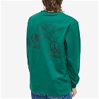 Stan Ray Men's World Peace Long Sleeve T-Shirt in Ivy Green