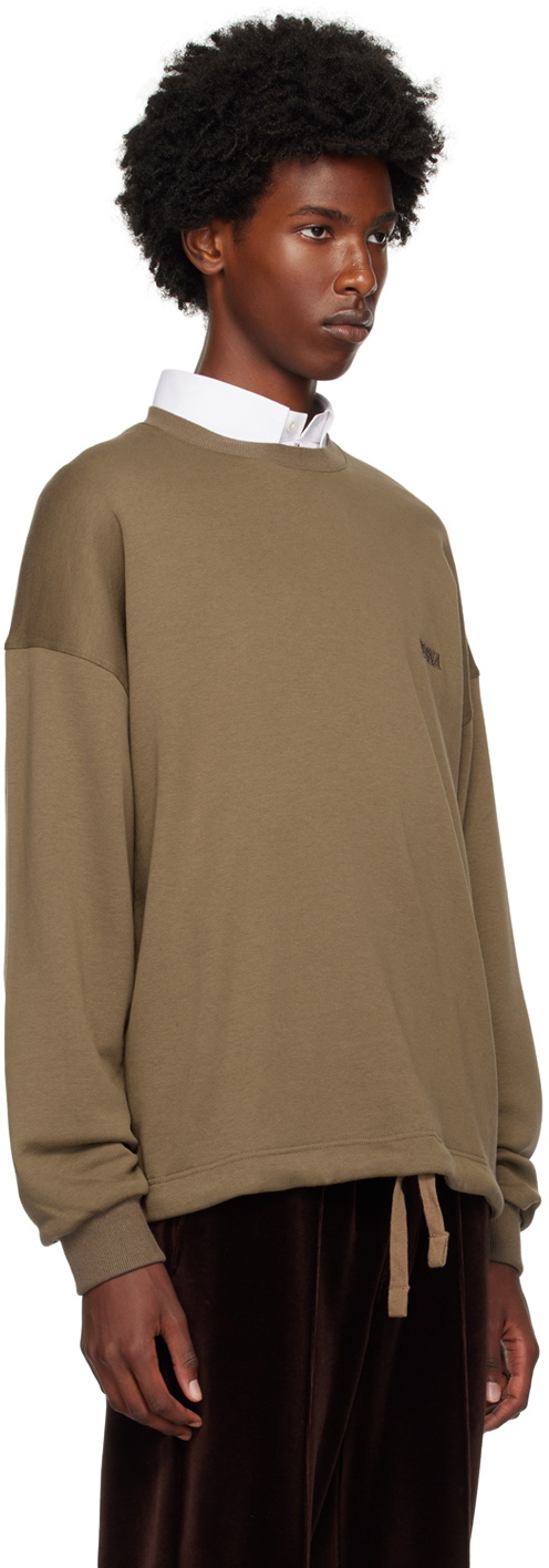 ZEGNA Brown Crewneck Sweatshirt