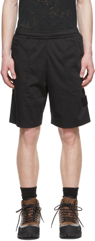 Photo: Stone Island Black Cotton Shorts