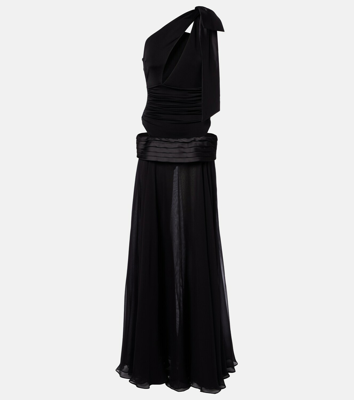 The New Arrivals Ilkyaz Ozel Cutout one-shoulder gown