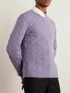 Ralph Lauren Purple label - Cable-Knit Cashmere Sweater - Purple