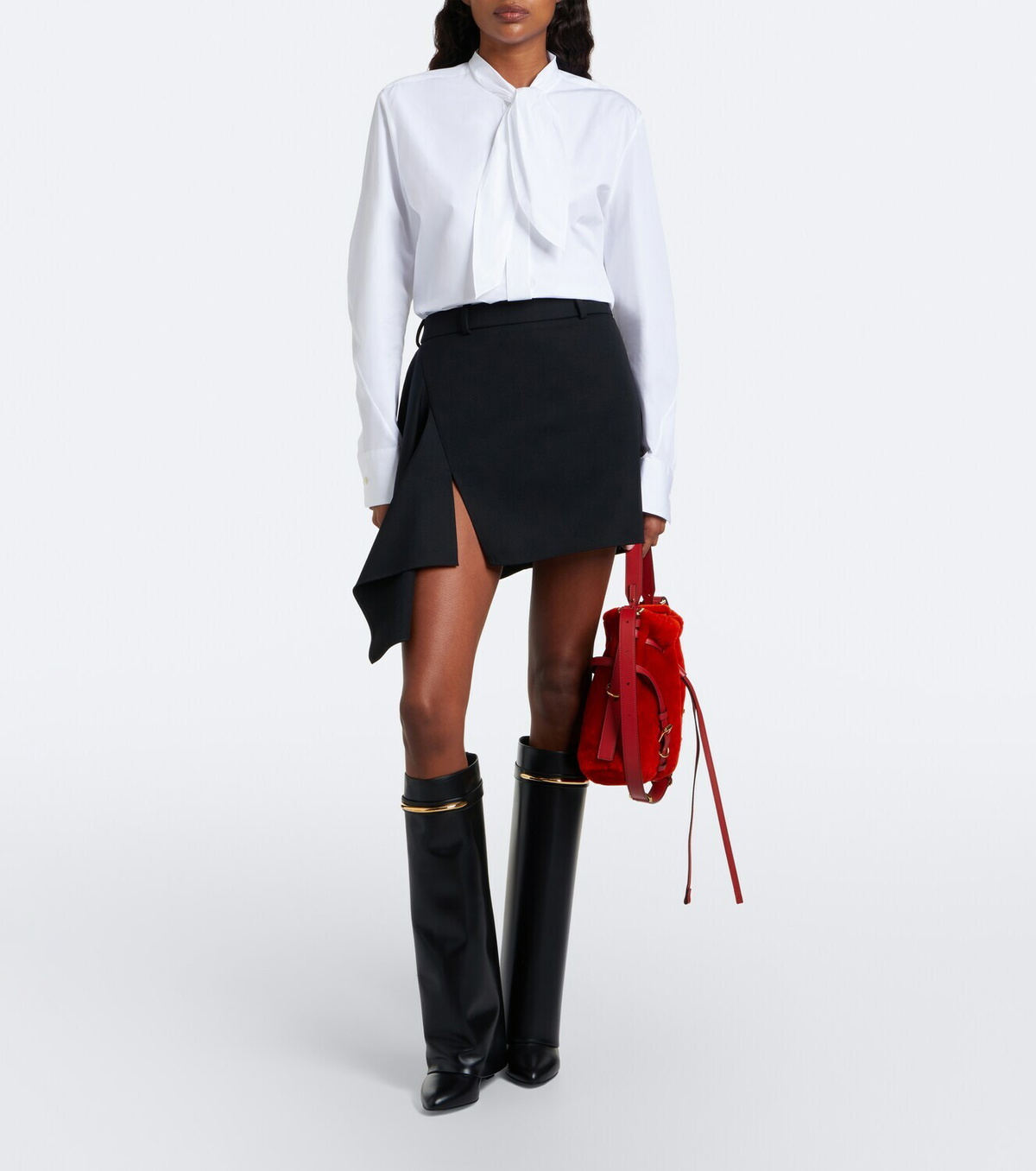 Givenchy Voyou Bucket Small shearling bucket bag