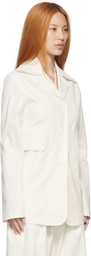 Quira SSENSE Exclusive Off-White Linen Jacket