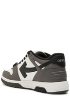 Off-white Out Of Office Panelled Leather Sneakers Grey