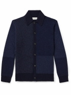 Oliver Spencer - Britten Patchwork Wool Cardigan - Blue