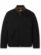 Loro Piana - Roadster Suede-Trimmed Brushed-Knit Jacket with Detachable Gilet - Black