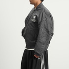 Adidas Men's x Willy Chavarria Satin Bomber Jacket in Grey