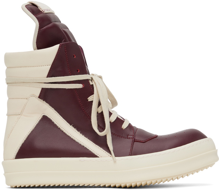 Photo: Rick Owens Burgundy Geobasket Sneakers