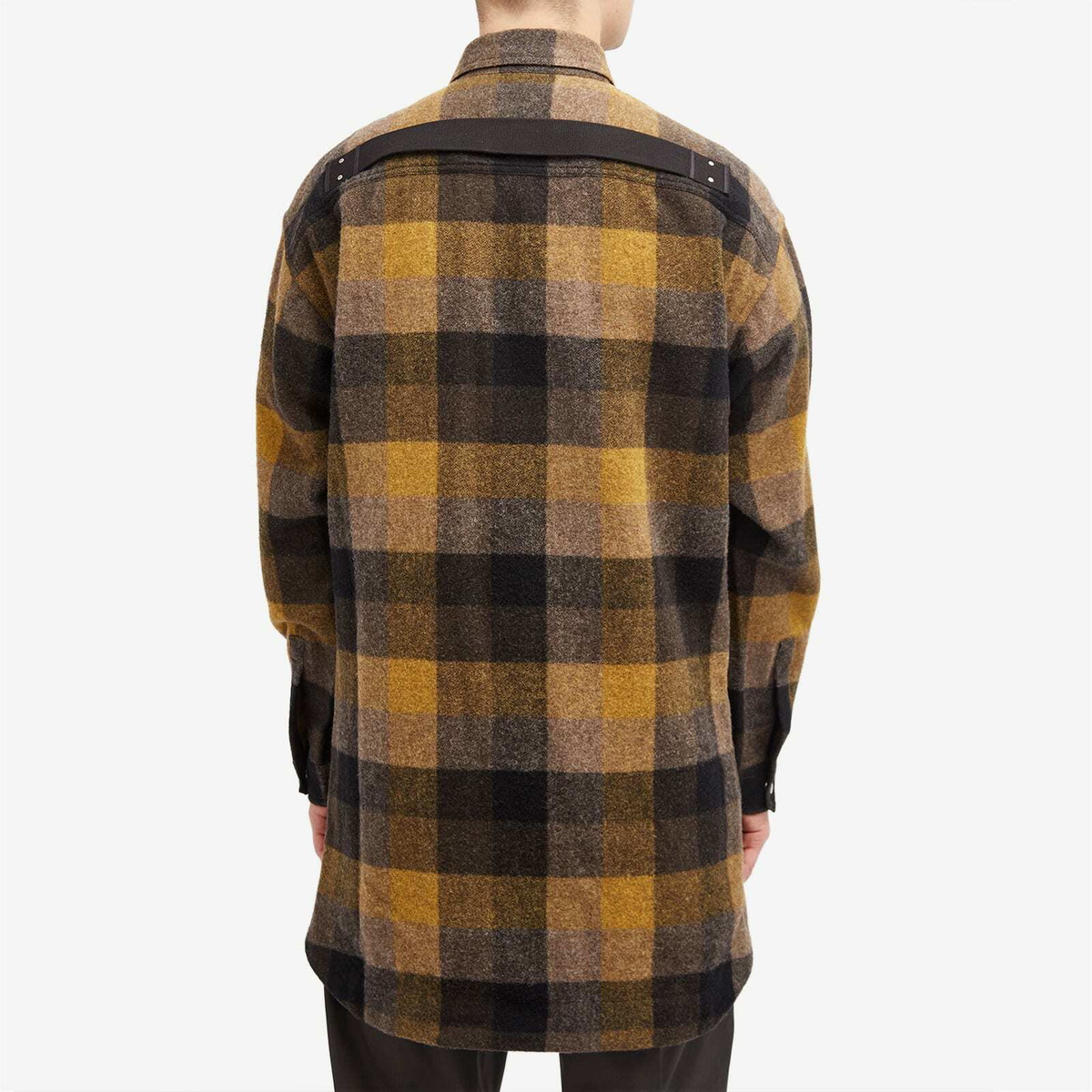 ジャケット・アウター Rick Owens - OVERSIZED OUTERSHIRT PLAID Rick Owens Oversized Outershirt in Honey Plaid | FWRD