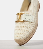 Chloé Marcie leather-trimmed crochet espadrilles