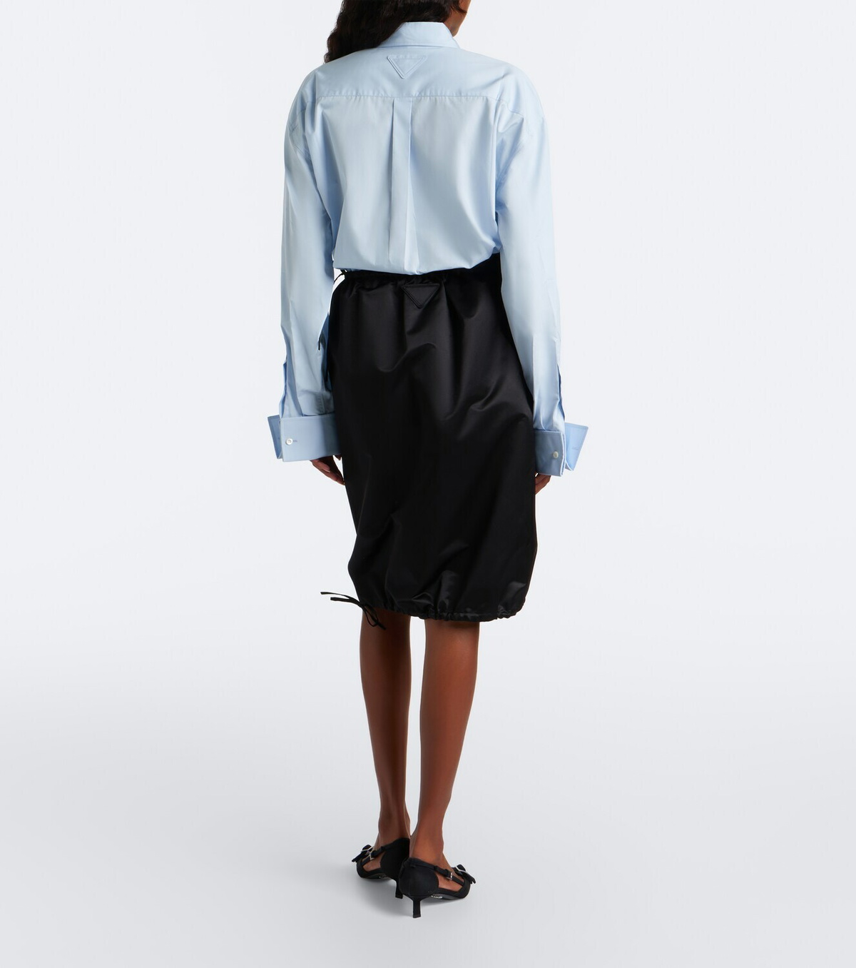 Prada Silk satin midi skirt