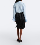 Prada Silk satin midi skirt
