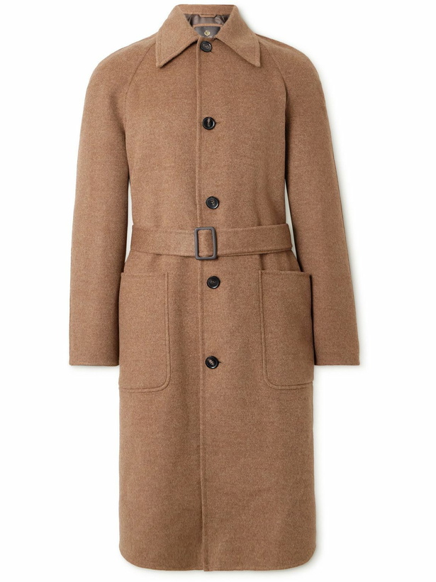 Photo: Loro Piana - Owen Belted Suede-Trimmed Rain System® Cashmere Coat - Brown