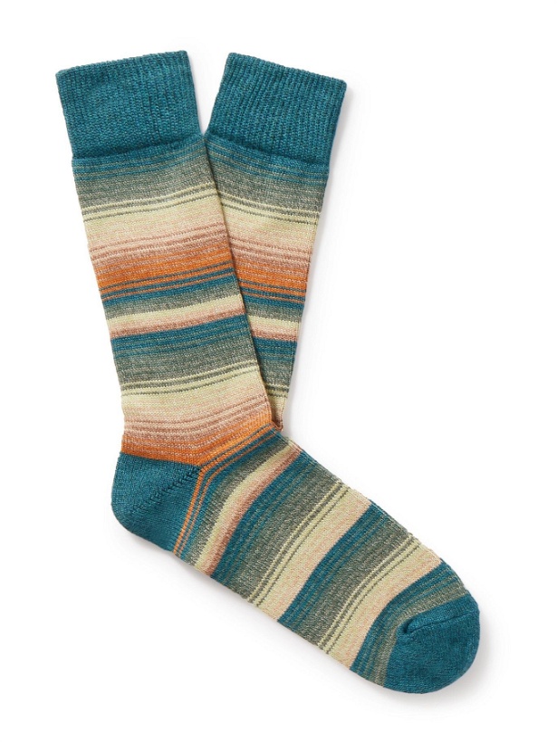 Photo: Anonymous ism - Sarape Striped Knitted Socks