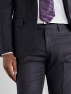 Mr P. - Straight-Leg Checked Wool-Twill Trousers - Gray