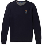 Polo Ralph Lauren - Slim-Fit Logo-Embroidered Merino Wool Sweater - Blue