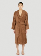 Hooded Bath Robe in Brown