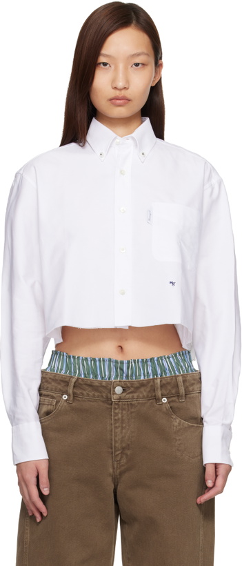 Photo: HommeGirls White Cropped Shirt
