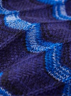Missoni - Intarsia Cotton-Blend Cardigan - Blue