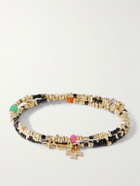 Peyote Bird - Como 14-Karat Gold-Plated Multi-Stone Beaded Bracelet