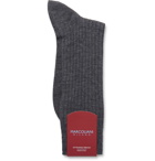 Marcoliani - Ribbed Merino Wool-Blend Socks - Gray