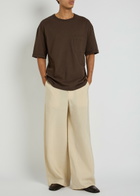 Lemaire Wide-leg Silk-blend Trousers Off White