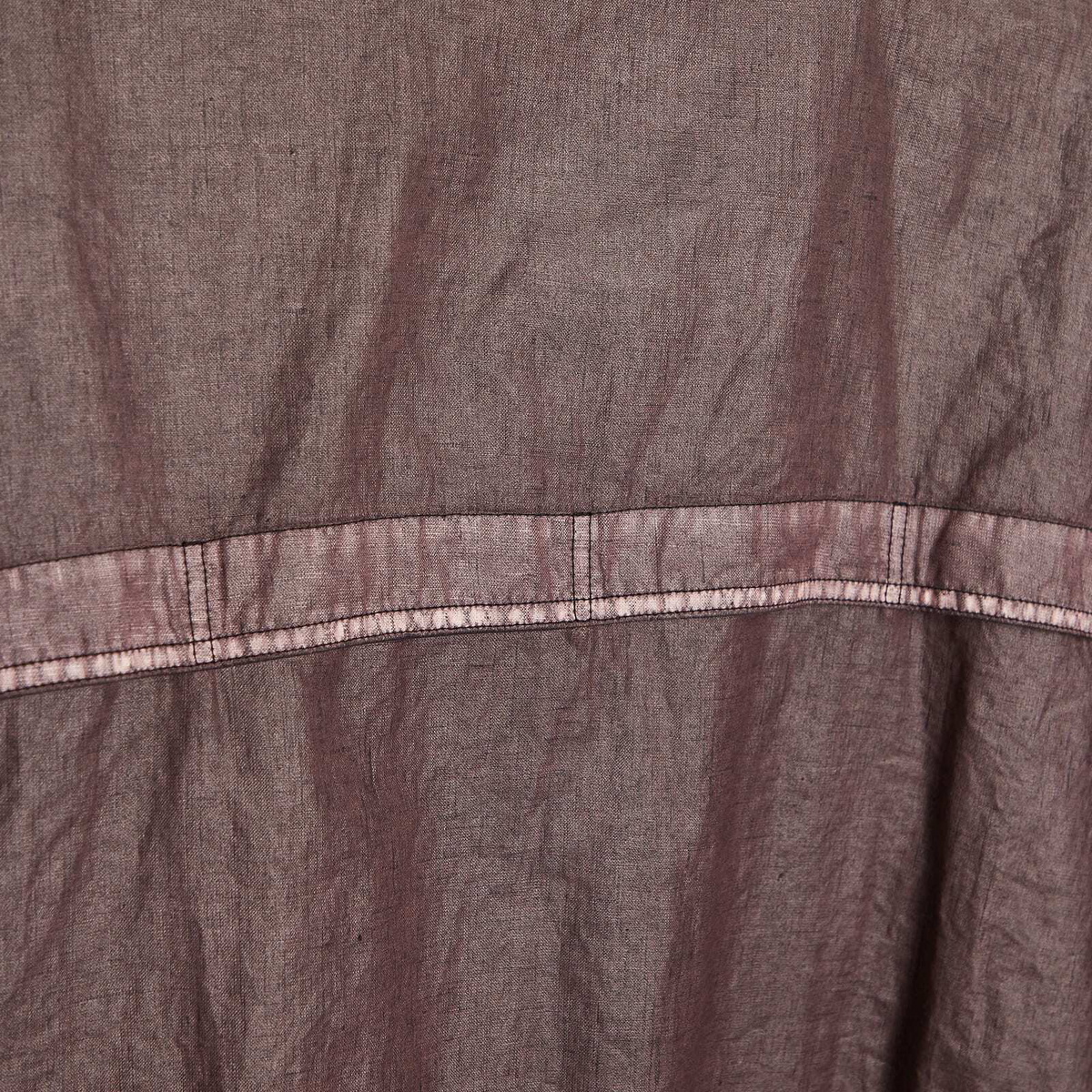Stone Island Men's Raw Linen Plated-OVD Short Parka Jacket in Dark Burgundy