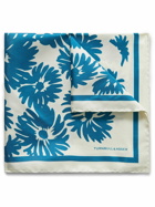 Turnbull & Asser - Floral-Print Silk-Twill Pocket Square