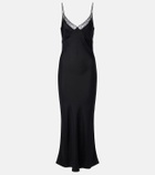 The Row Barina lace-trimmed silk slip dress