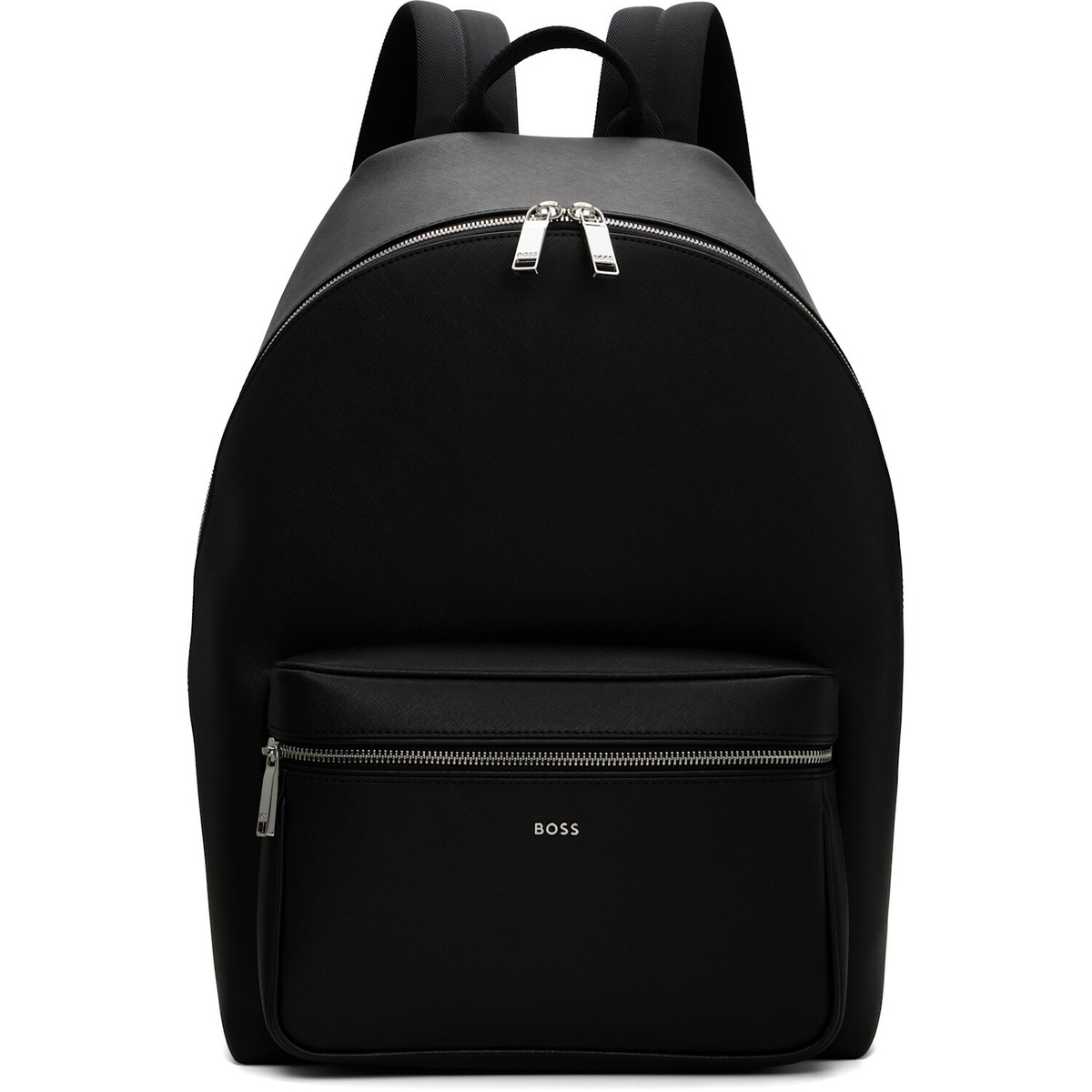 BOSS Black Structured Logo Lettering Backpack BOSS