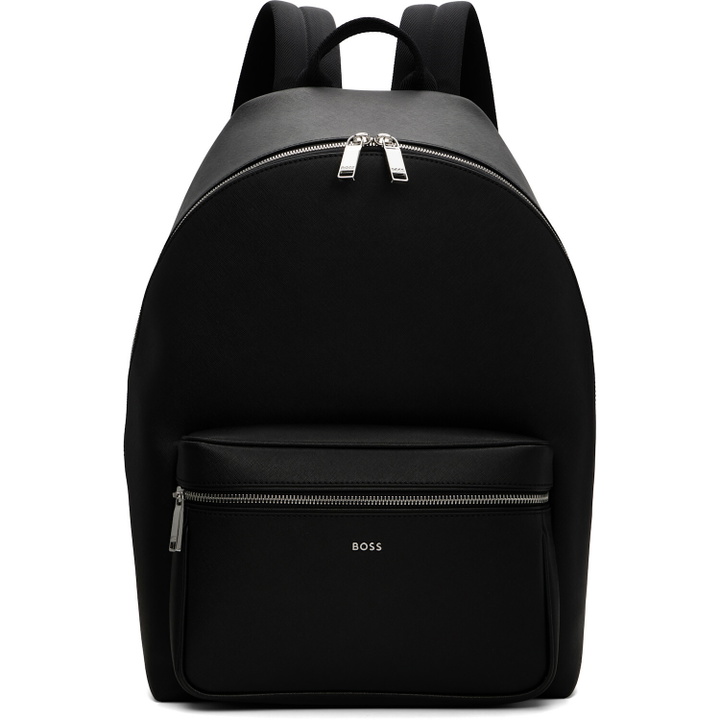 Photo: BOSS Black Structured Logo Lettering Backpack