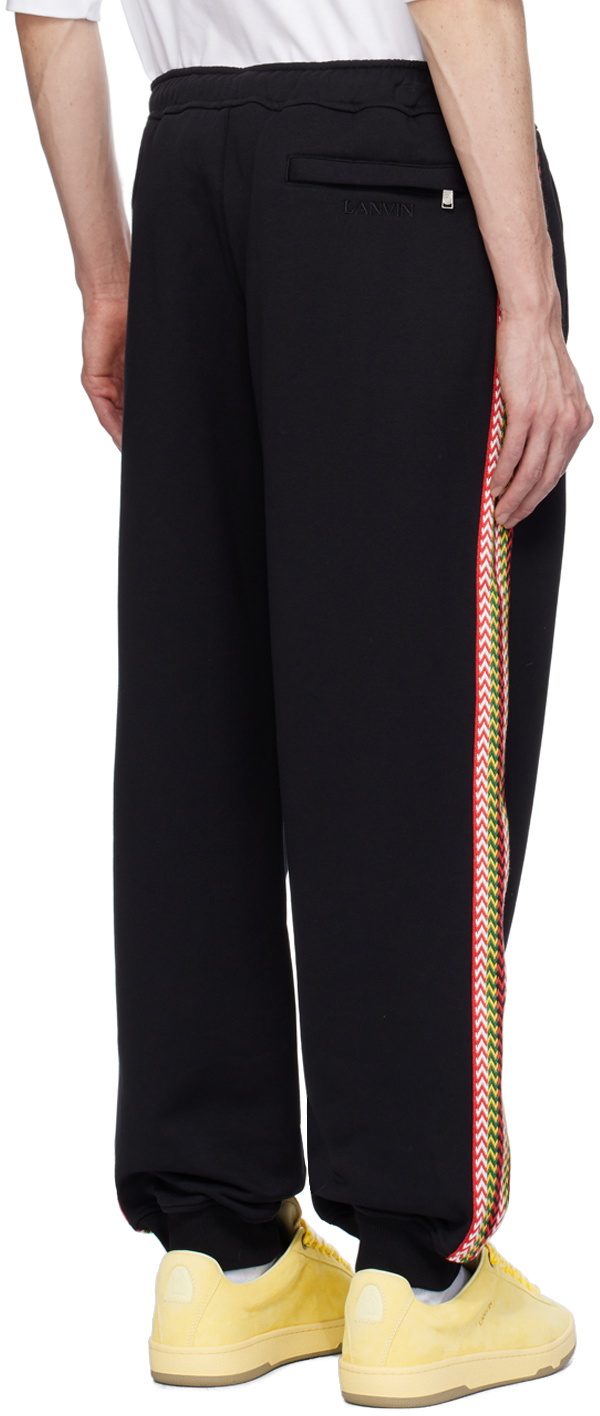 Lanvin Black Side Curb Sweatpants