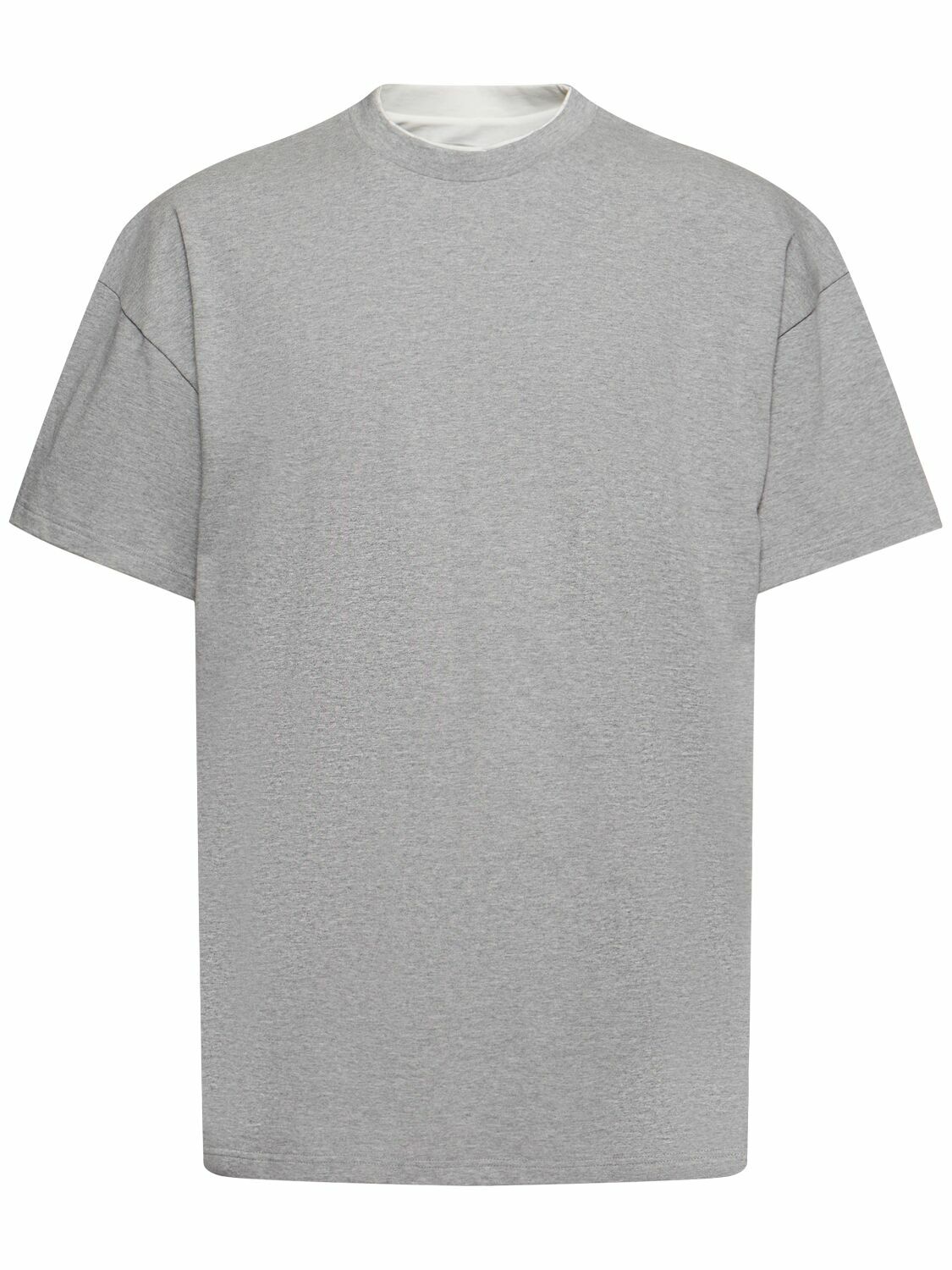JIL SANDER グレー Tシャツ JIL SANDER Oversize Double Cotton Logo T-shirt Jil Sander